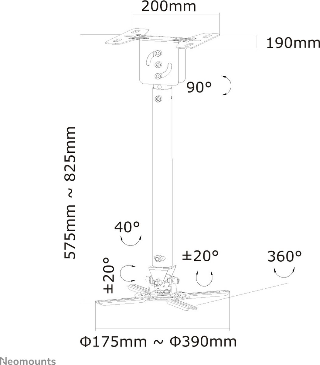 BEAMER-C100 Plafondhouder