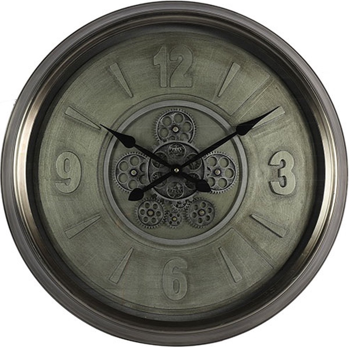 Klok ro Lotte silver D63 cm - Decostar