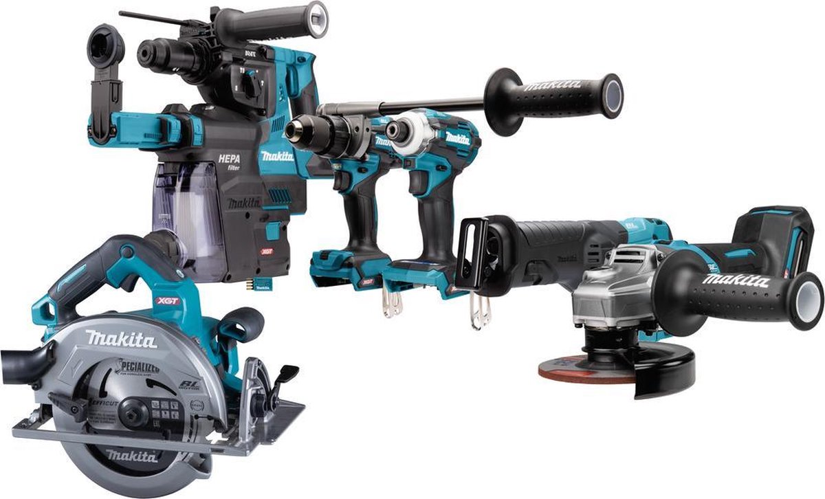 Makita DK0128G601 Accu Combiset 6-delig XGT 40V Max 4.0Ah in Tas