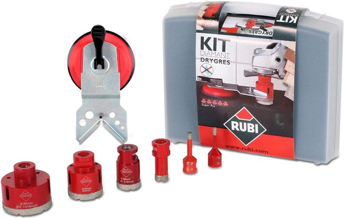 Rubi diamantboren | droogboren| Kit bits DRY GRES | 6-delig - 50996