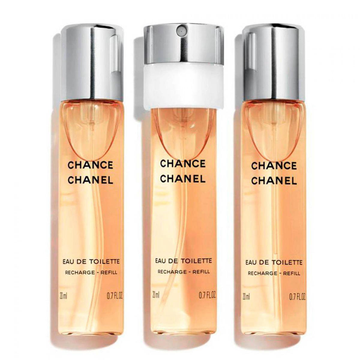 Chance eau de toilette twist and spray navullingen, 3x 20 ml