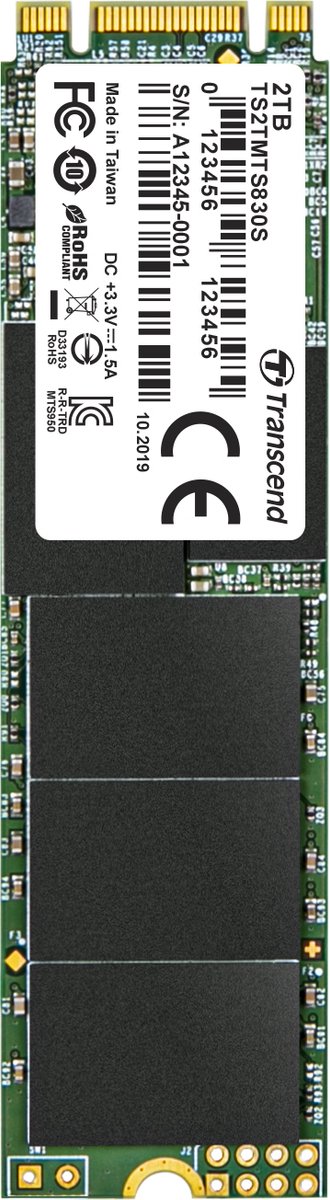 Transcend 830S 2 TB SATA M.2 SSD 2280 harde schijf M.2 SATA 6 Gb/s Retail TS2TMTS830S