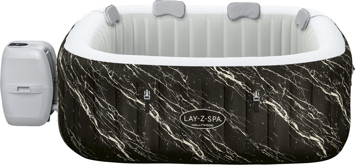 Lay-Z Lay-Z-Spa Hollywood Luxe airjet 6 zwart marble - opblaasbare jacuzzi