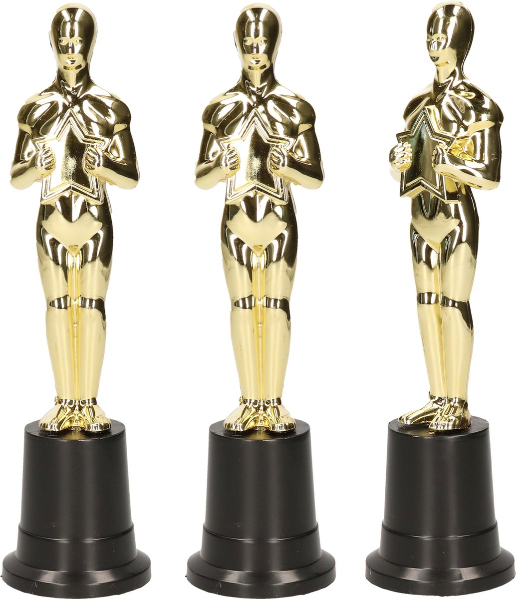 Filmster/Oscar award beeldje - 5x - goud - 22 cm - Hollywood thema film trofee -