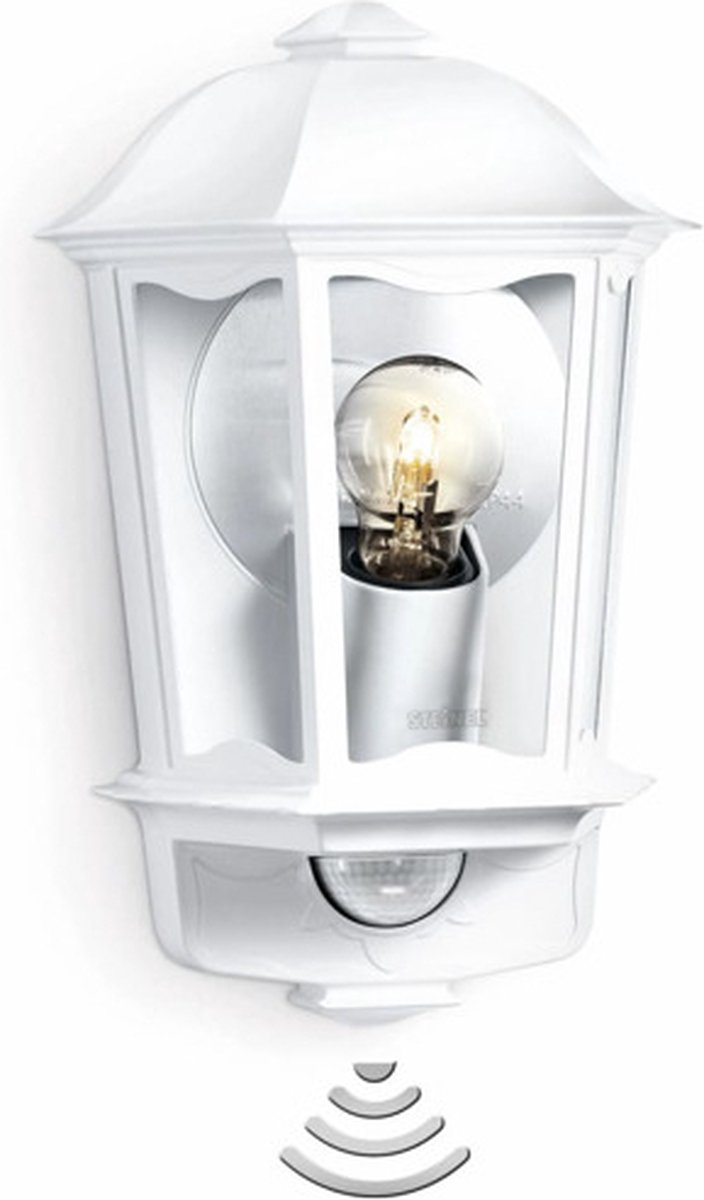 Steinel AUSSENLEUCHTE L 190 S WS 644512 Buitenlamp met bewegingsmelder (wand) LED E27 100 W Wit