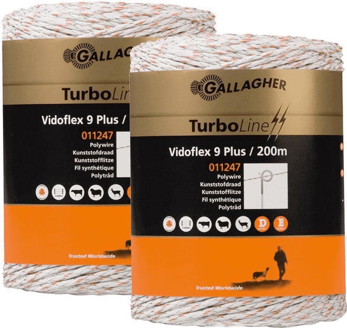 Gallagher Duopack Vidoflex 9 TurboLine Plus wit 2x400m - 069323 069323
