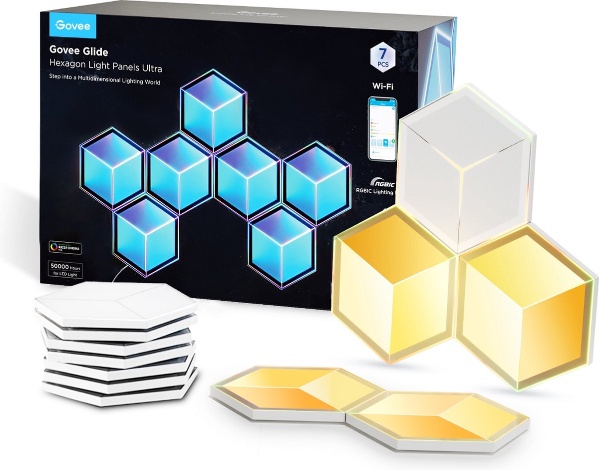 Glide Hexagon Light Panels Ultra - 7-pack Sfeerverlichting