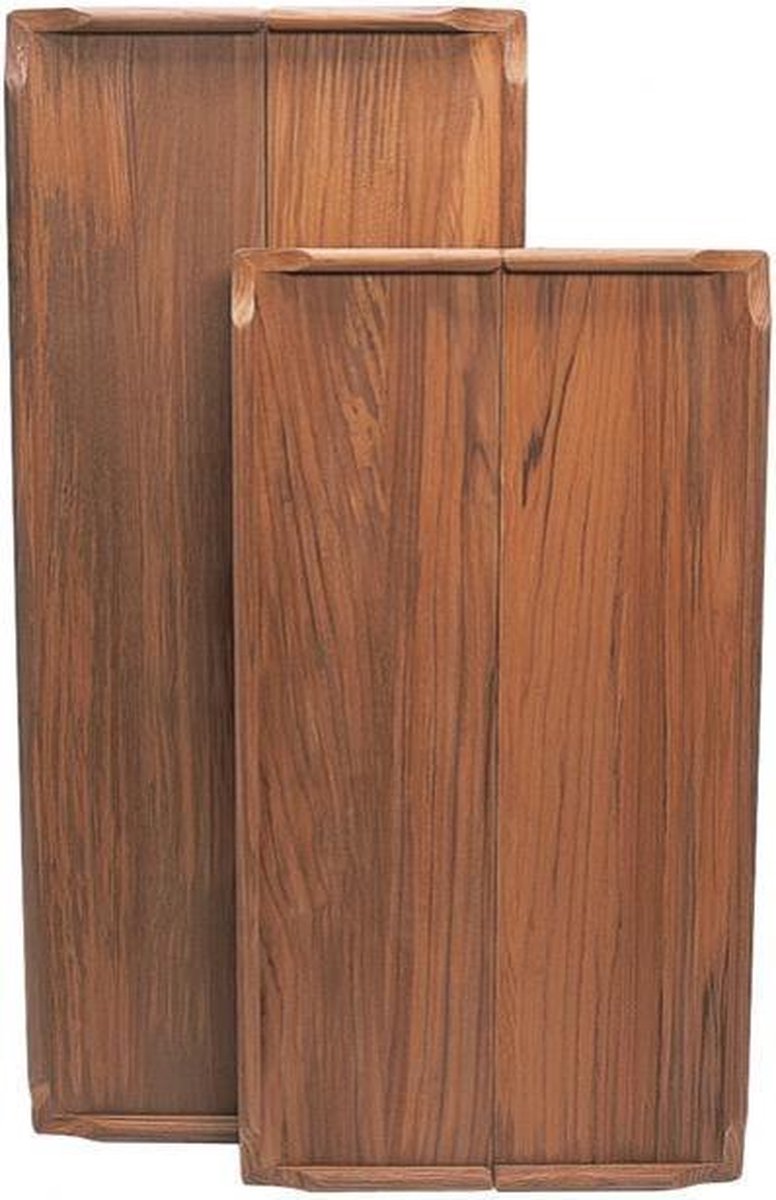 ARC Kuiptafel 80x70/35 cm met rand inklapbaar teak (ongeolied)