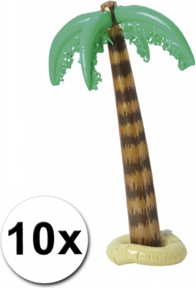 Opblaasbare palmboom - 10x - 90 cm - opblaas palm - hawaii/tropische versiering -