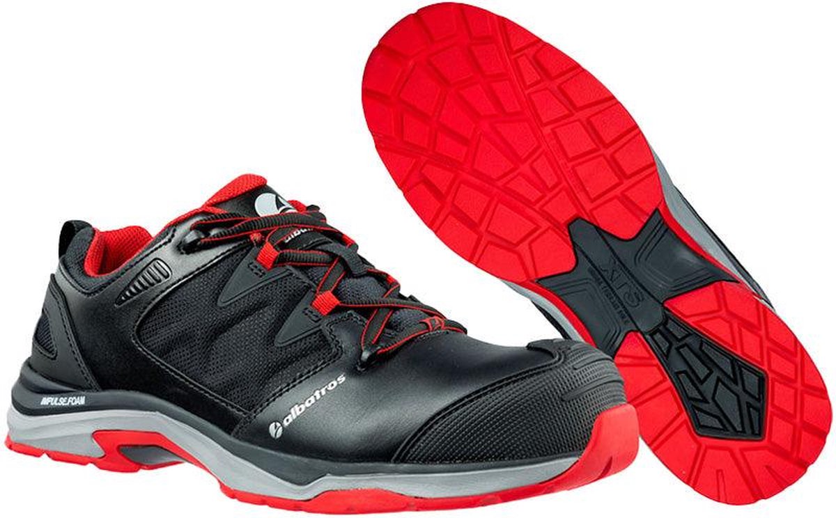 Albatros ULTRATRAIL BLACK LOW 646200-45 Veiligheidsschoenen ESD S3 Schoenmaat (EU): 45 Zwart/rood 1 paar