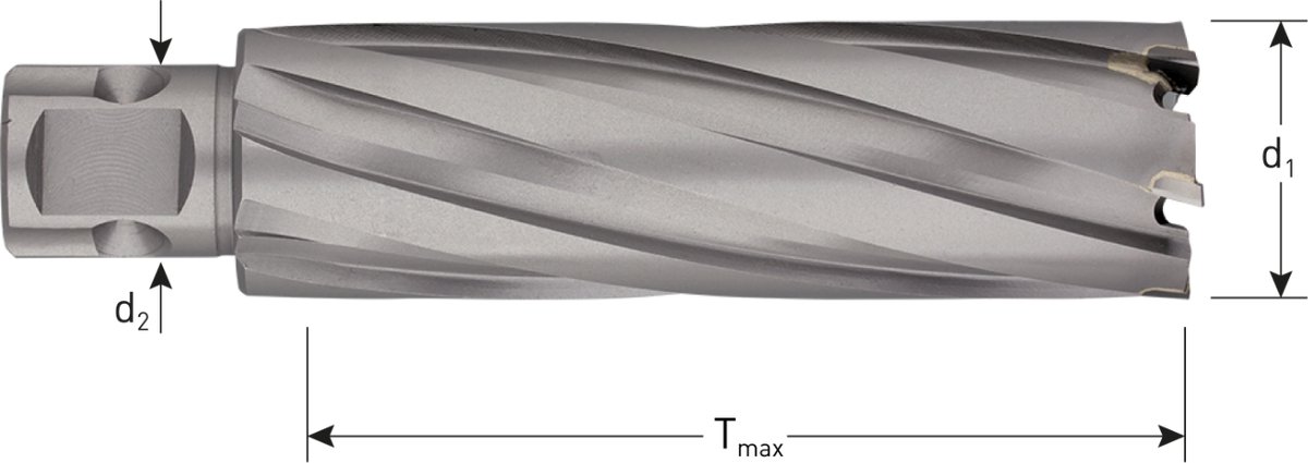 Rotec HM Kernboor HARD-LINE, universeel 19, ø38x80 - 5460382