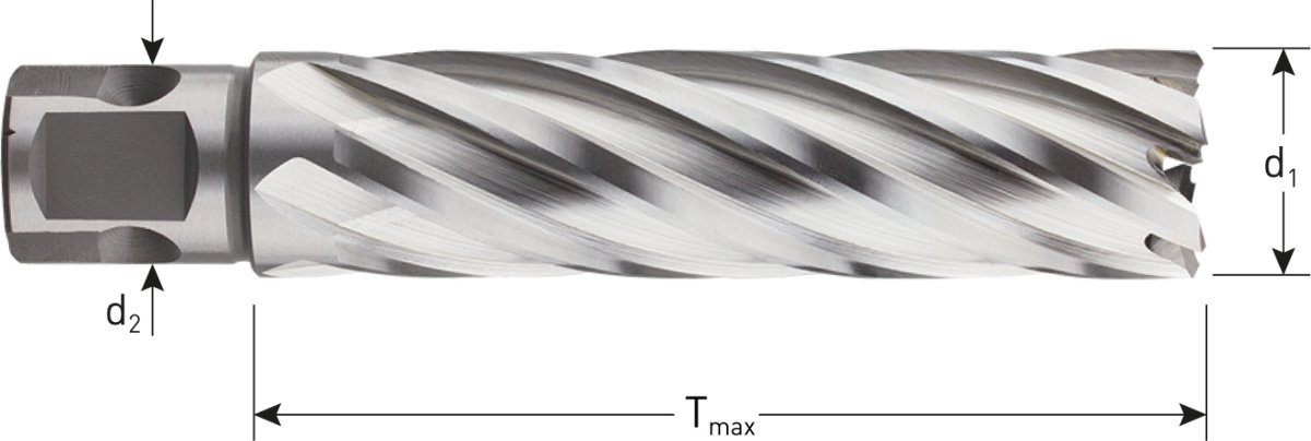 Rotec HSS-XE Kernboor SILVER-LINE, universeel 19, ø45x80 - 5364502