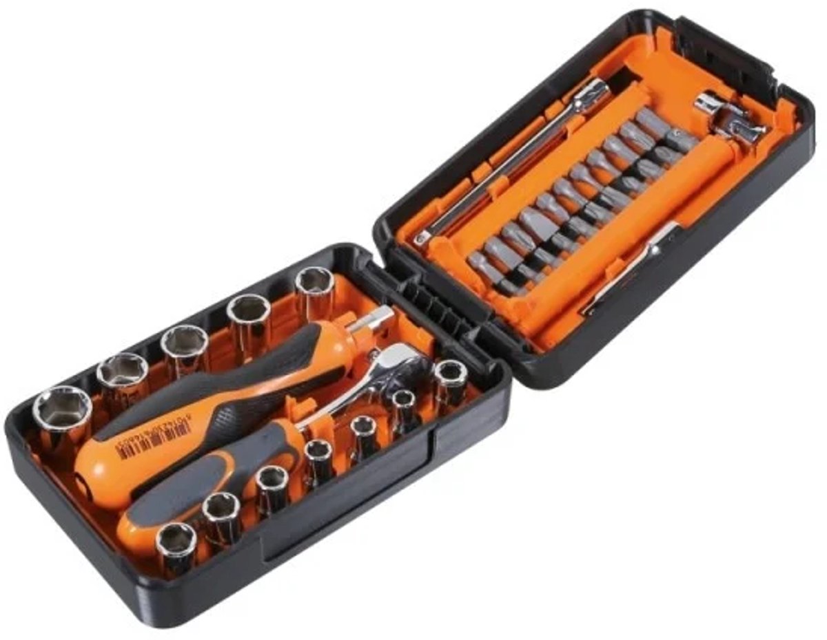 Beta 900/C39N Assortiment van 11 zeskant doppen | 21 bitjes en 7 toebehoren - 009000947 009000947