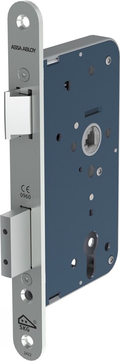 Lips 2422 Veiligheidsdeurslot | SKG** | DM70mm | PC72mm | krukgat 8mm | voorplaat RVS 24x235mm rechthoekig | DR 1+3/2+4 - 7266604
