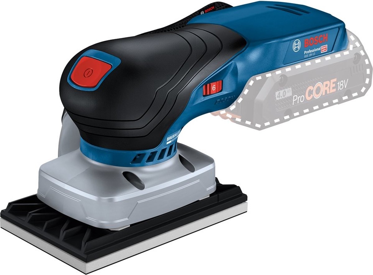 Bosch Blauw GSS 18V-13 | Accu Vlakschuurmachine | 18V | Zonder accu's en lader - 06019L0100