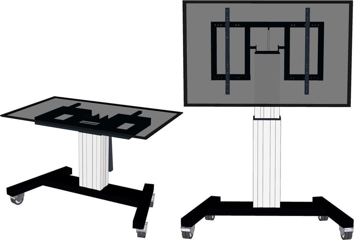 PLASMA-M2500TSILVER elektrisch verrijdbare trolley Bevestiging
