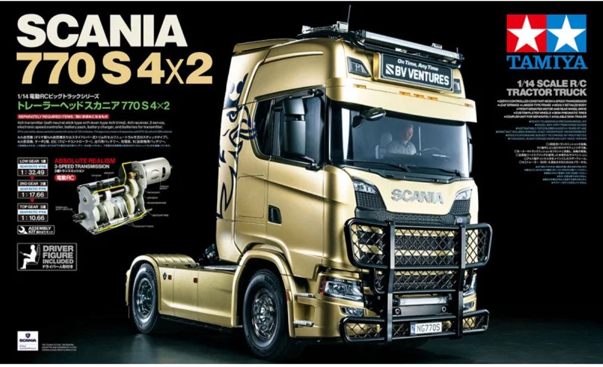 Tamiya 56379-600 Scania 770 S 4x2 1:14 Elektro RC truck Bouwpakket