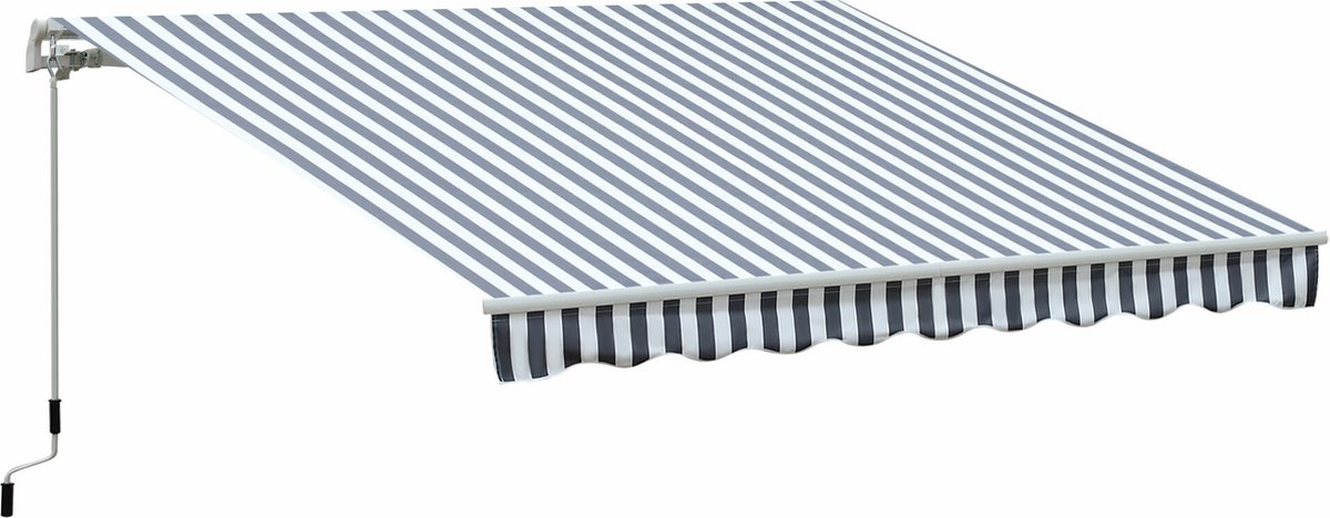 Sunny Luifel handslinger knikarmluifel zonwering balkon aluminium 2,95 x 2,5 m 2 kleuren