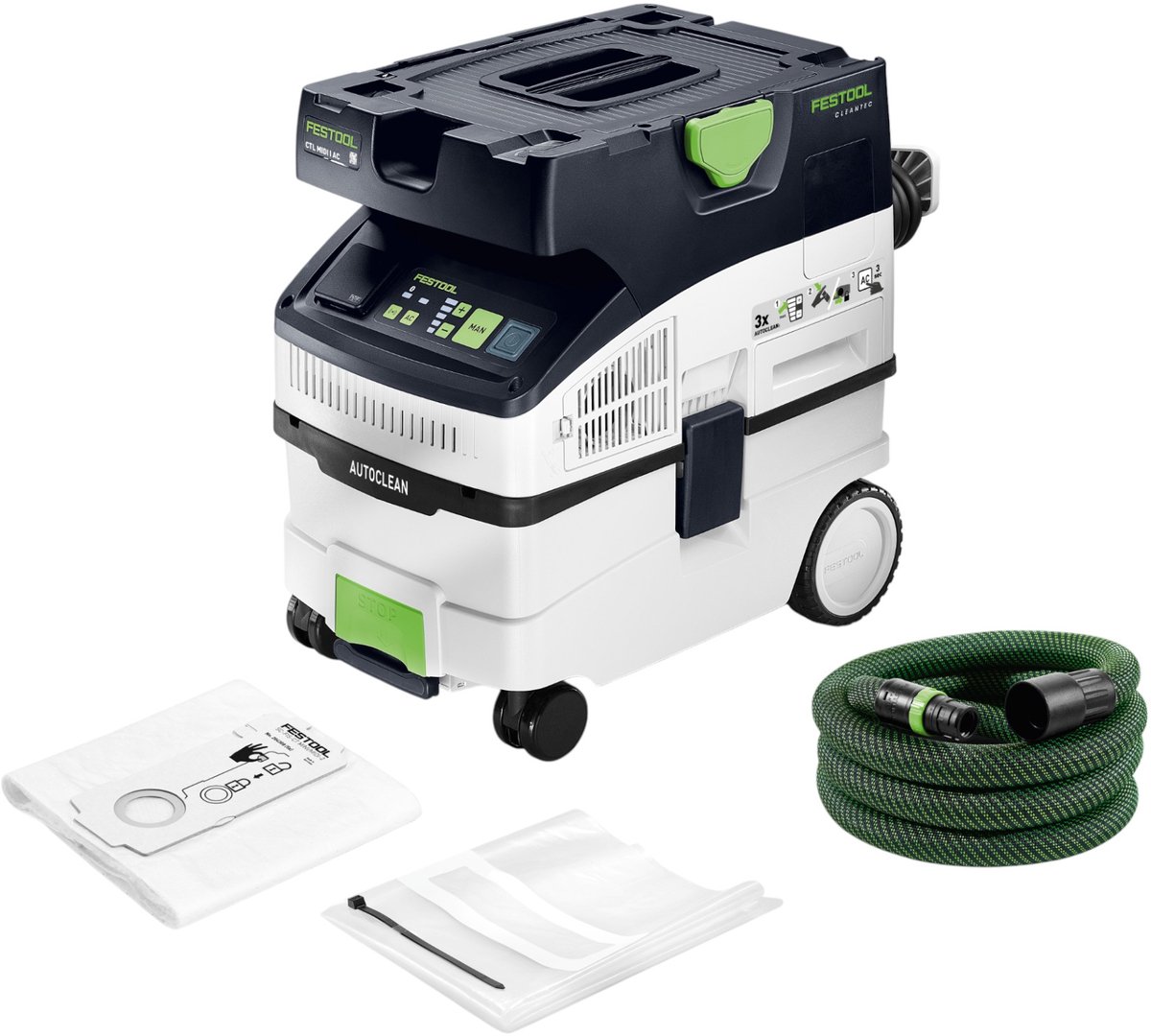 Festool CTL MIDI I AC Stofzuiger Autoclean - 1200W - Klasse L - 15L