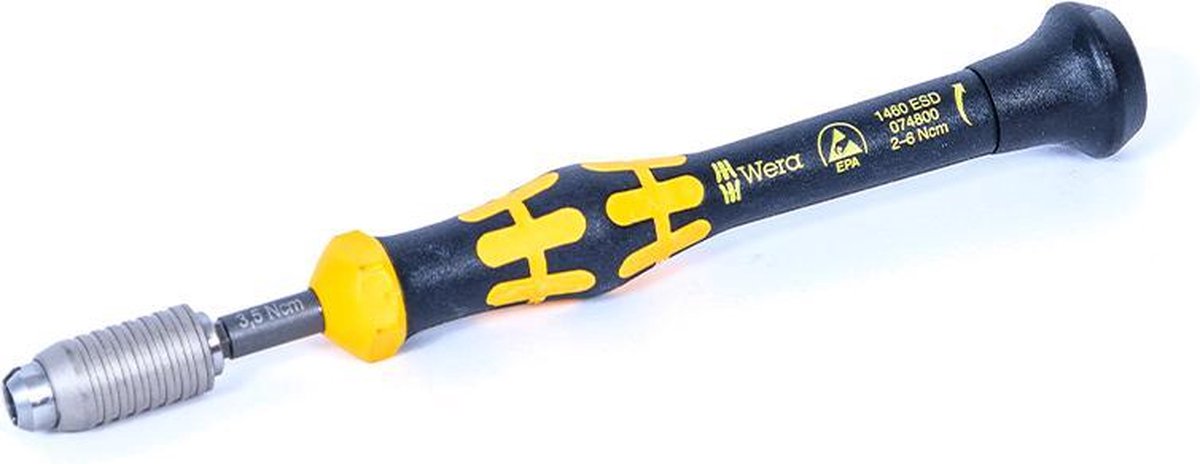 Wera 1460 Kraftform Micro ESD vooringestelde Momentschroevendraaier met Snelwisselhouder, 0.02 - 0.06 Nm - 1 stuk(s) - 05074800010