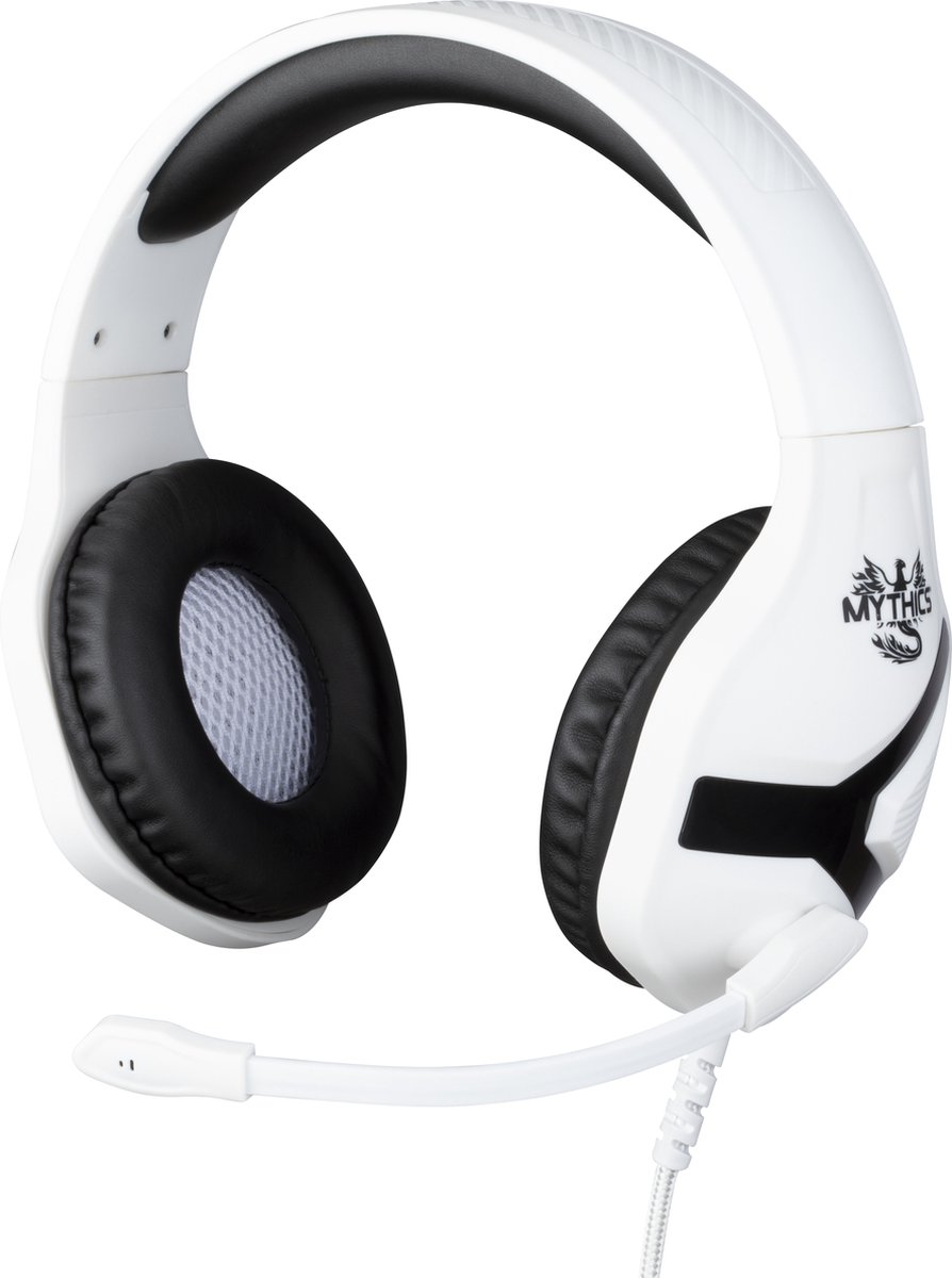 Konix NEMESIS PS5 HEADSET Over Ear headset Gamen Kabel Stereo Zwart/wit Volumeregeling