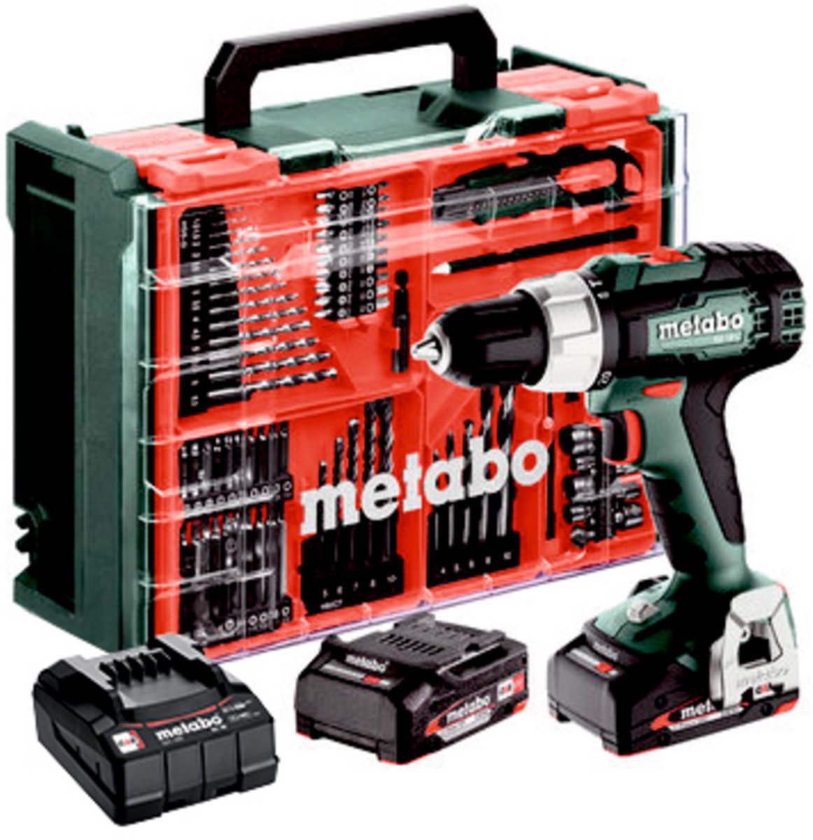 Metabo SB 18 L Accu-klopboorschroefmachine | Mobile Workshop | 18V | Incl. Accu's en lader + 78 dlg toebehoren - 614053710