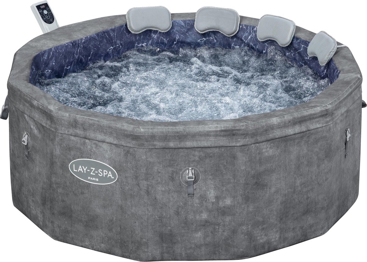 Bestway Lay-Z-Spa Carrara airjet 6 grijs steen - Bestway