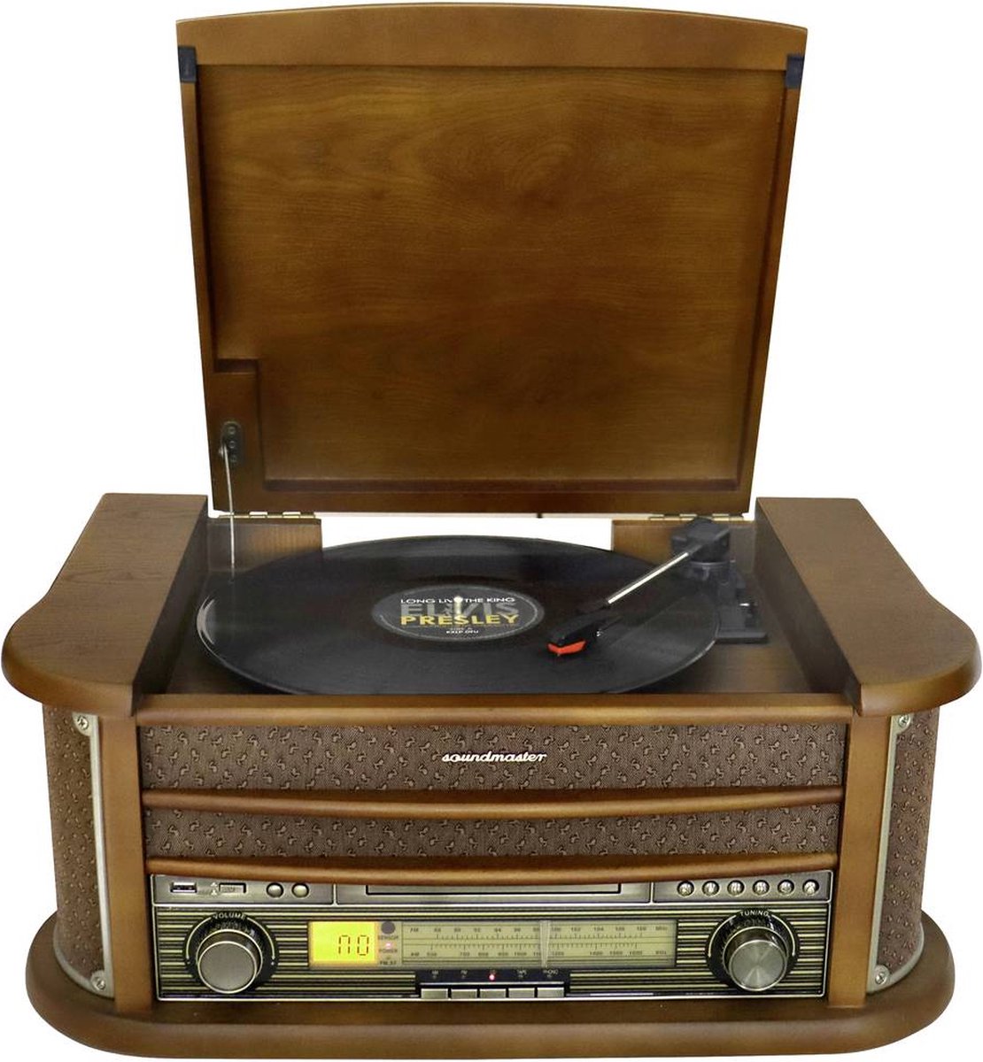 soundmaster NR540 Nostalgisch Muziekcentrum met USB en codering, CD-MP3, USB