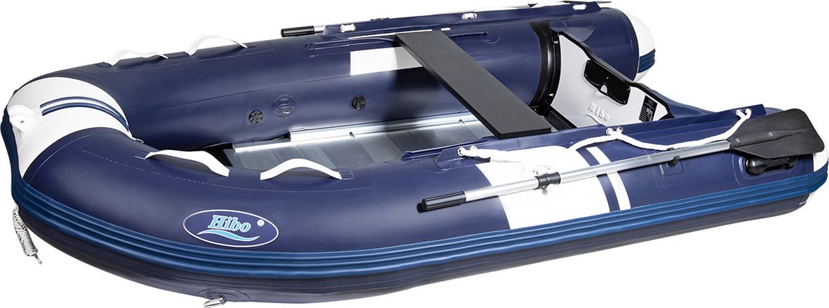 Hibo Pro 2.70 rubberboot aluminium blauw/wit