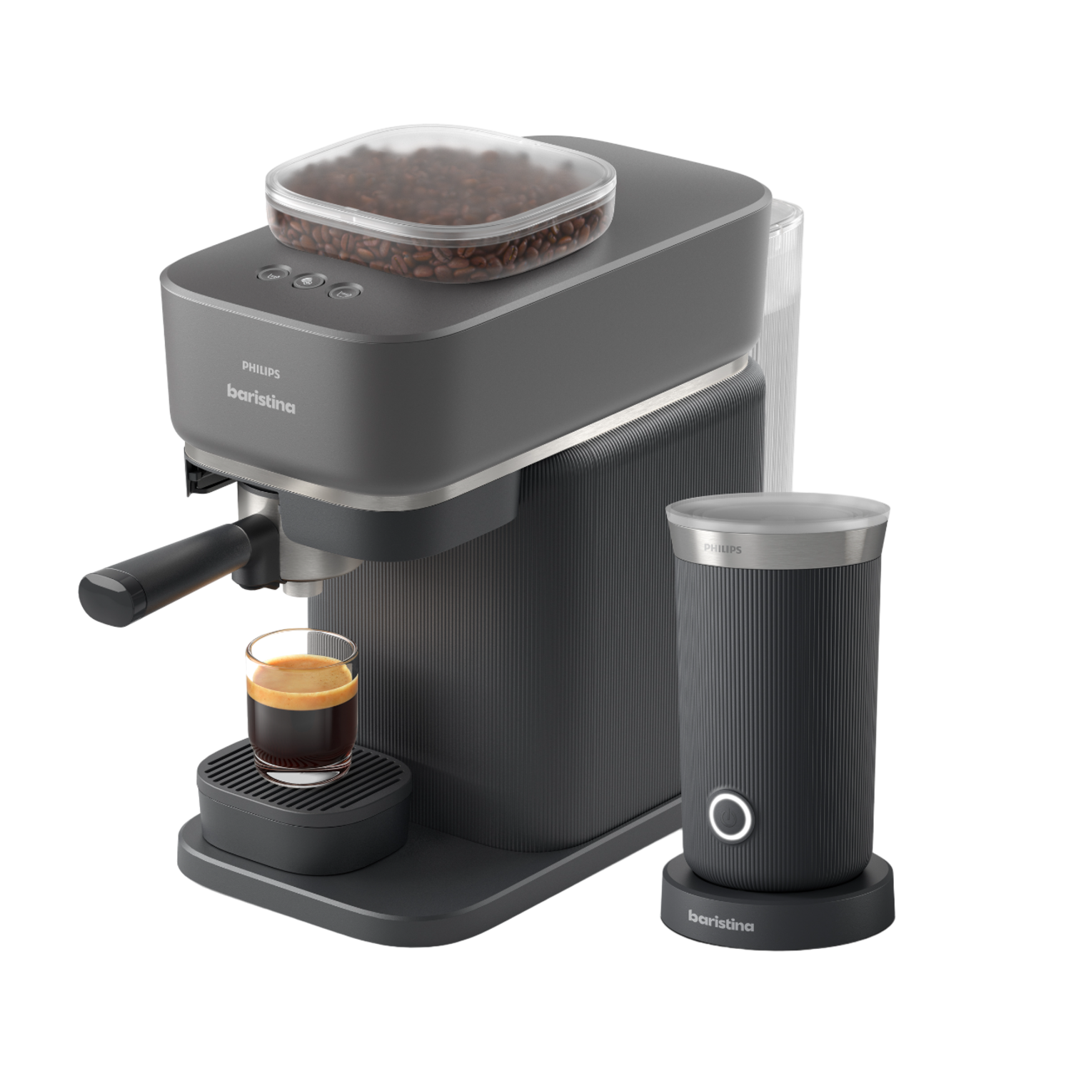 Philips Bar303/60 Semi-automatische Espressomachine Zwart Met Melkopschuimer