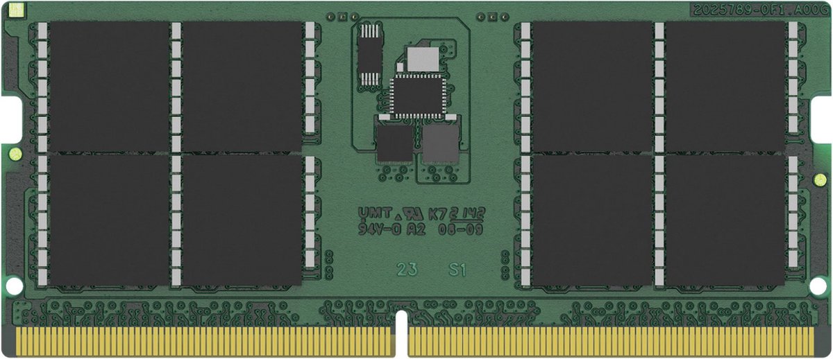 Kingston ValueRAM Werkgeheugenmodule voor laptop DDR5 32 GB 1 x 32 GB Non-ECC 262-pins SO-DIMM CL46 KVR56S46BD8-32