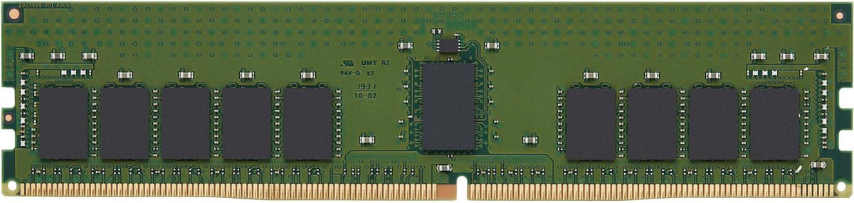 Kingston KTH-PL432E/32G Werkgeheugenmodule voor PC DDR4 32 GB 1 x 32 GB ECC 3200 MHz 288-pins DIMM CL22 KTH-PL432E/32G