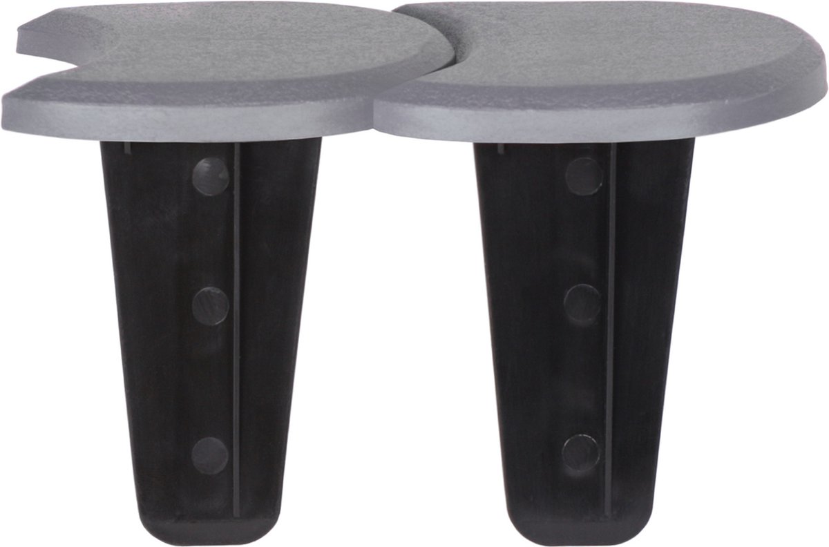 6x stuks platte kunststof graskant/tuin rand/kantopsluiting grijs totale lengte 22,8 meter -