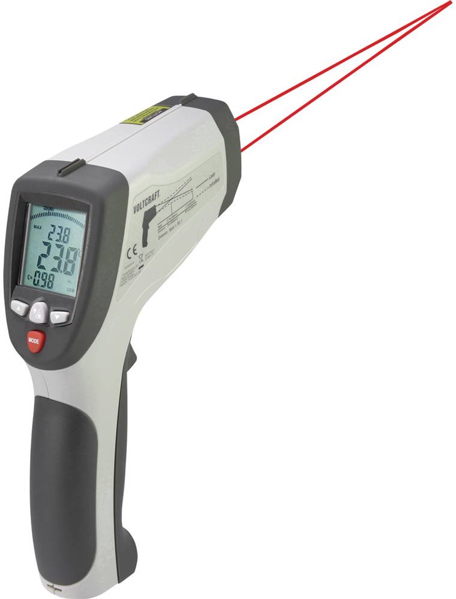 VOLTCRAFT IR 2201-50D USB Infrarood-thermometer Optiek 50:1 -50 - 2200 °C Pyrometer