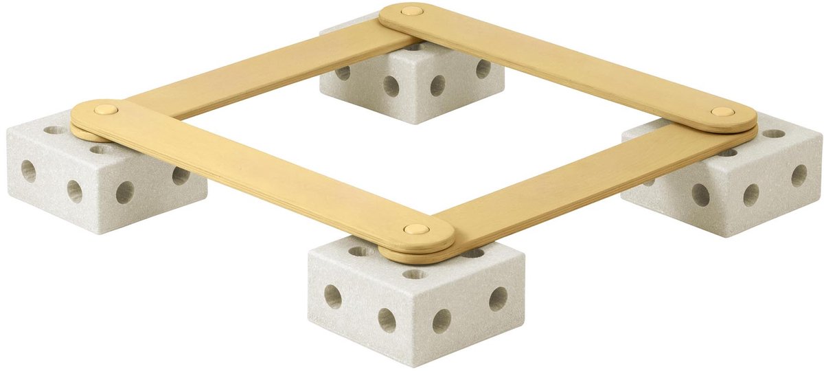 MODU Balans Track - 17 Onderdelen - Waar Grey/Honey Yellow - MODU - OneSize - Activiteitenspeelgoed