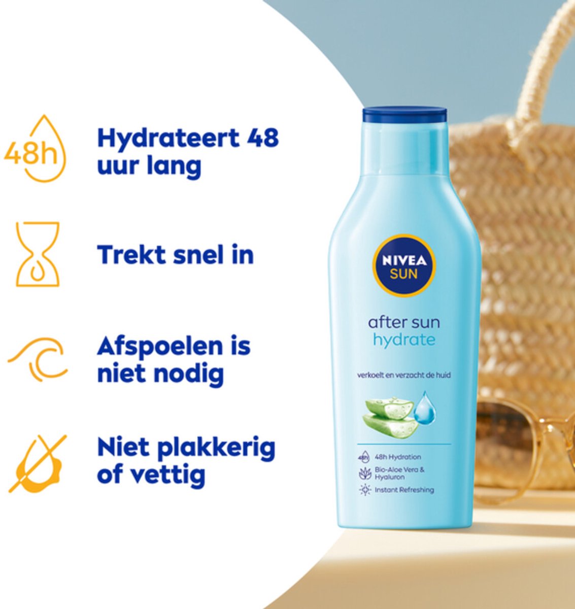 6x Nivea Sun After Sun Hydrate Lotion 400 ml