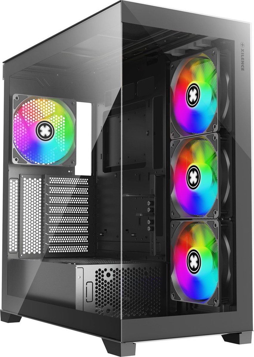 Xilence Gleam Midi-tower PC-behuizing Zwart Zijvenster