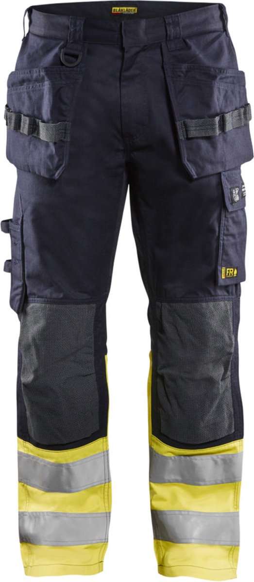 Blåkläder Multinorm werkbroek Inherent 14891512 | Marine/High Vis Geel | Maat 64 - 7330509627419