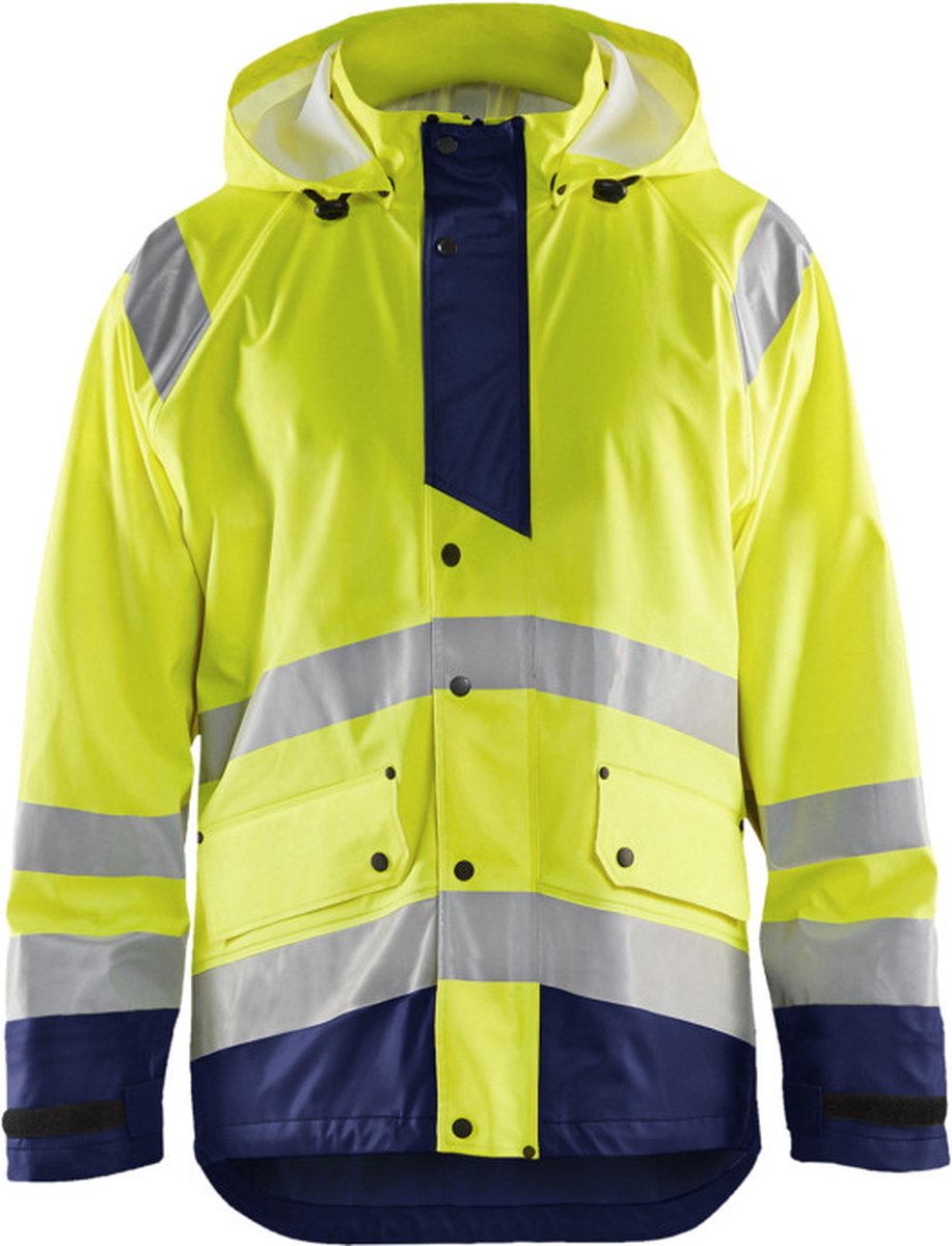 Blåkläder Regenjas High-Vis LEVEL 3 43272005 | High-Vis Geel/Marineblauw | Maat XL - 7330509659496