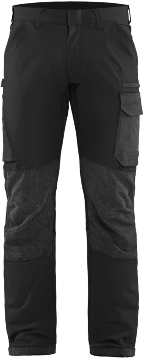 Blåkläder Service werkbroek met 4-weg stretch 14221645 | Zwart/Donkergrijs | Maat 60 - 7330509735329