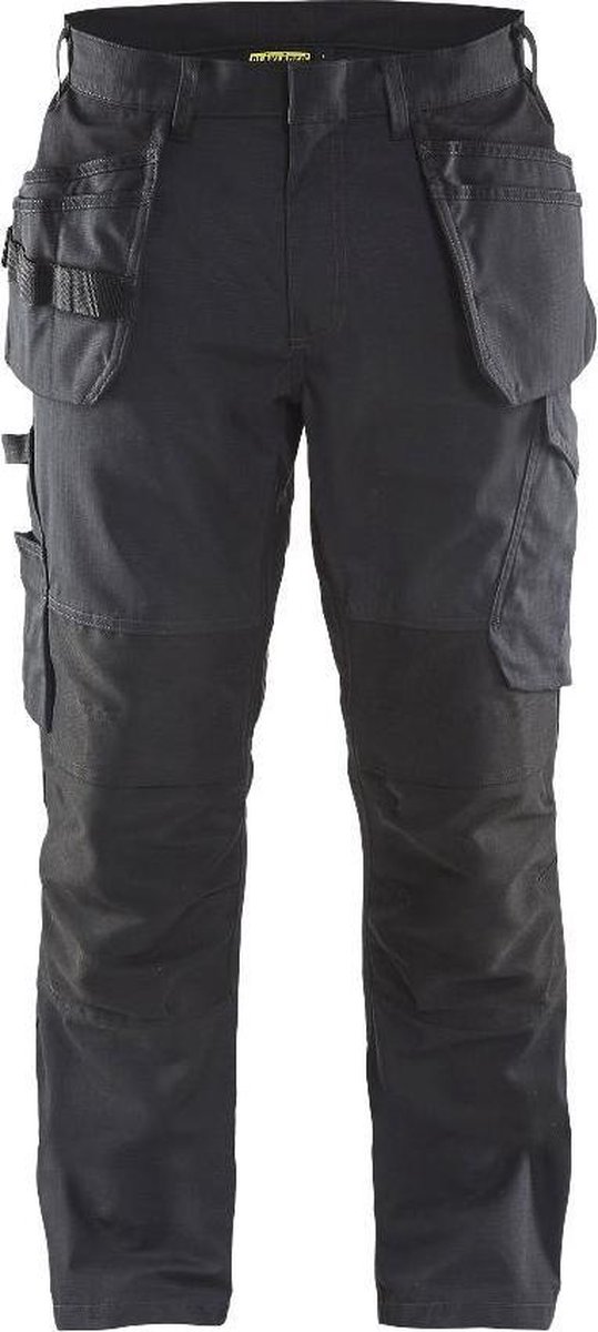 Blåkläder Service werkbroek met stretch en spijkerzakken 14961330 | Zwart/Donkergrijs | Maat 60 - 7330509555828