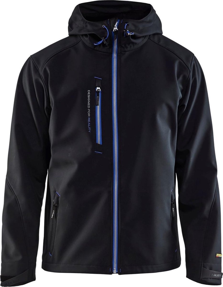 Blåkläder Softshell Jack 4949 | Zwart/Korenblauw | Maat S - 7330509459393