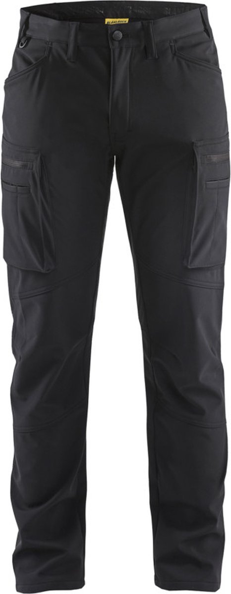 Blåkläder Softshell service werkbroek 14772513 | Zwart | Maat 52 - 7330509775028