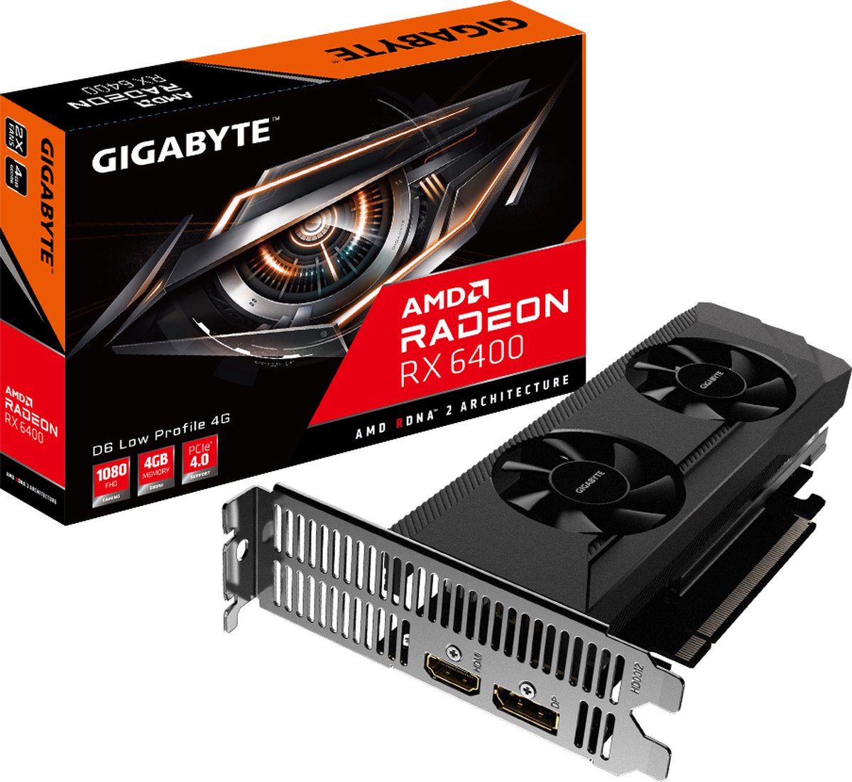 Graphics card Gigabyte Radeon RX 6400 D6 LOW 4 GB
