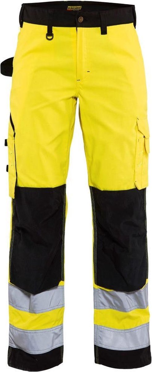 Blåkläder Dames werkbroek High-Vis zonder spijkerzakken 71551811 | High-Vis Geel/Zwart | Maat 40 - 7330509502204