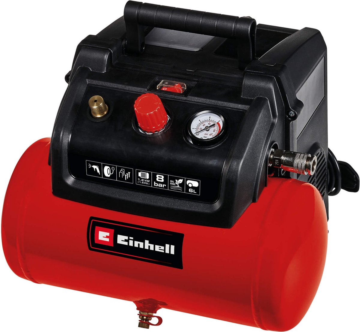 Einhell TC-AC 190/6/8 OF Pneumatische compressor 6 l 8 bar