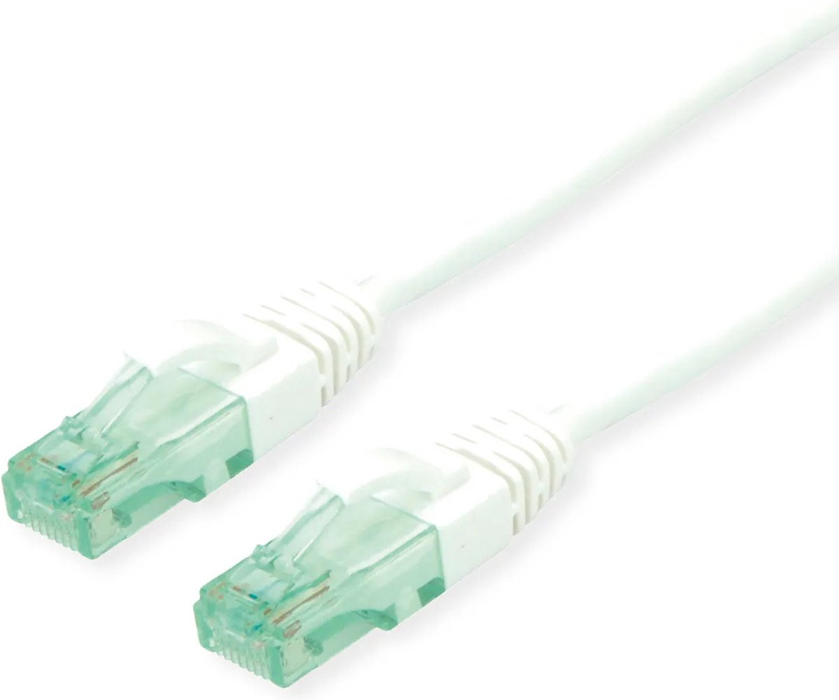 roline recycled material RJ45 (cross) Netwerkkabel Aansluitkabel CAT 6A U/UTP 15 m Wit