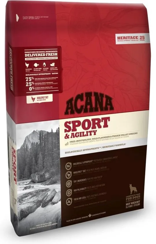 Acana heritage sport & agility hondenvoer 17 kg