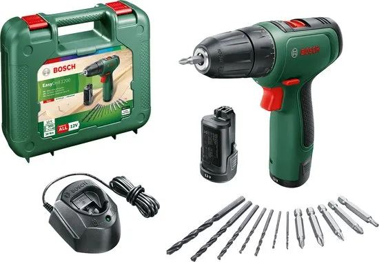 Accu-boormachine Bosch Home and Garden EasyDrill 1200 12 V Incl. 2 accus, Incl. koffer, Incl. lader