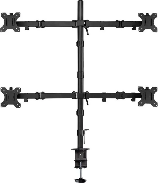 ACT Monitorarm, 4 schermen tot 32", Monitorbeugel VESA 75x75, 100x100 - AC8304